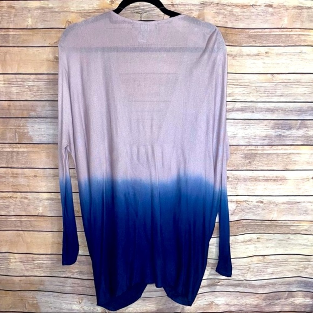Ombré Purple Deep V High-Low Top - Picture 3 of 8